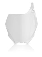 Acerbis Front Number Board - Yamaha YZ 125/250 2006-14, YZF 250/450 2006-09 - White