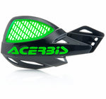 Acerbis Uniko Vented Hand Guards With Universal Fitting Kit - Black/ Green