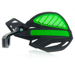 Acerbis Uniko Vented Hand Guards With Universal Fitting Kit - Black/ Green
