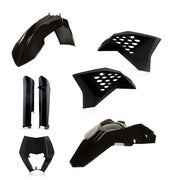 Acerbis Full Plastics Kit - KTM EXC 125/200/250/300/380 & EXC-F 250/350/400/500 2008-11 - Black