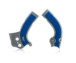 Acerbis X-Grip Frame Guards - Yamaha YZF250 2014-16, YZF450 2014-15, WRF250 2015-19 - Silver/ Blue