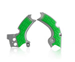 Acerbis X-Grip Frame Guards - Kawasaki KXF250 2017-20 - Grey/ Green