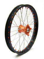 Kite Elite MX 21" Front Wheel - KTM SXF450 2015-2024 - Black/Orange Hub/Silver