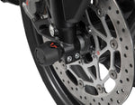SW Motech Front Axle Slider Set - Moto Guzzi V85 850 TT 2018-2024 - Black
