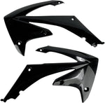 UFO Radiator Scoops - Honda CRF250R 2010-13, CRF450R 2009-12 - Black