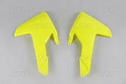 UFO Radiator Scoops - Husqvarna TC/TE/FV/FE 2016-19 - Yellow