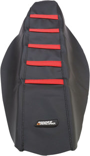 Moose Ribbed Seat Cover - Honda CRF250R 2014-17, CRF450R 2013-16 - Black/Red