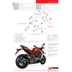 Scorpion RP-1 GP Carbon Round Exhaust For Kawasaki Z1000 2014-2016 No Panniers