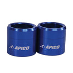 Apico Front Wheel Spacers For Kawasaki KXF250 & KXF250XC 2021-2024, KXF450 & KXF450XC 2019-2024 Blue