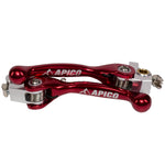 Apico Set Of Flexi Levers For Honda CRF450R 2021-2023, CRF450RX 2021-2023 Red