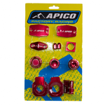 Apico Braktec Factory Bling Pack For Gas Gas EC 250/300 & EC 250/350F2021-2023, Husqvarna TE/FE125-501 2022-2023 Red