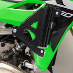 Works Connection Radiator Braces For Kawasaki KXF250 2& KX250XC 2025, KXF450 2024-2025 Black