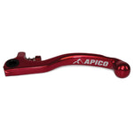 Apico Elite Clutch Lever Forged Trials Grimeca Short With Adjuster Red/red