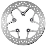SBS Standard Round Front Left Brake Disc For Kymco Agility City 125 2009-2020 - Silver