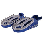 Apico Pro Bite Foot Pegs For Yamaha YZF250 2024-2025, YZF450 2023-2025, YZF450X 2024-2025, WRF450 2024-2025 Blue