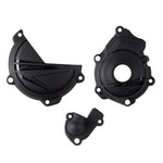 Polisport Clutch & Ignition Cover Protectors For KTM SXF 250/350 & Husqvarna FC 250/350 2023-2025 Black