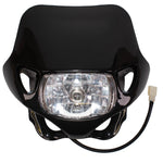 Apico Universal Enduro Headlight Unit With Hi/Low Beam Black