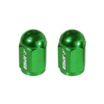 Apico CNC Aluminium Valve Cap 2-pack Green