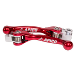 Apico Set Of Braktec Flexi Levers For Gas Gas EC/EC-F250-350 2021-2023, Husqvarna TE/FE 150-501 2022-2023 Red