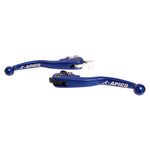 Apico Set Of Magura Flexi Levers For Husqvarna TC/FC 125-450 2018, TE/FE 125-5011 2018-2021 Blue