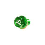 Apico Magnetic Sump Drain Bolt M10 X 15mm X 1.5 For Kawasaki KX65 2000-2026, KXF250 2004-2020, KXF450 2016-2018 Green