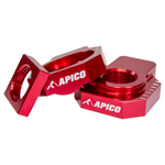 Apico Rear Axle Blocks For KTM SX/SXF 125-530 2000-2012, Husqvarna TE/FE 125-530 2000-2023, Gas Gas EC/EX/EC-F 2021-2023 Red