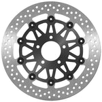 SBS Stainless Steel Front Right Brake Disc For Suzuki GS 500 E 1989-2007 - Black/Silver