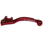 Apico Elite Clutch Lever Forged Trials Braktec Short With Adjuster Red/red