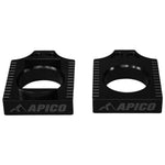 Apico Rear Axle Blocks For Yamaha YZF 250/450 2014-2025, WRF250 2025, WRF450 2024-2025 Black