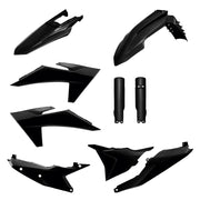 Polisport Enduro Plastics Kit Without Headlight Surround For KTM EXC/EXC-F 2024-2025 Black