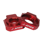 Apico Rear Axle Blocks For KTM SX/SXF 125-450 2023, Husqvarna TC/FC 125-450 2023, Gas Gas MC 250/450F Factory Edition 2023 Red