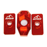 Apico Rear Axle Blocks For KTM SX50 2009-2019, Husqvarna TC50 2017-2019 Orange