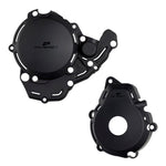 Polisport Clutch & Ignition Cover Protectors For KTM EXC-F 250/350 2024-2025 Black
