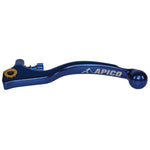 Apico Elite Clutch Lever Forged Trials Braktec Short With Adjuster Blue/blue