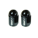 Apico CNC Aluminium Valve Cap 2-pack Black