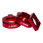 Apico Rear Axle Blocks For KTM SX85 & Freeride 2015-2023, Husqvarna TC85 2015-2023, Gas Gas MC85 2021-2023 Red