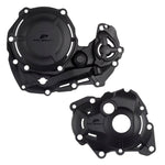 Polisport Clutch & Ignition Cover Protectors For Yamaha YZF450 2023-2025 Black