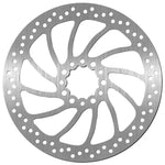 SBS Standard Round Front Left Brake Disc For KTM Duke 125 2013-2016 - Silver