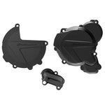 Polisport Clutch & Ignition Cover Protectors For KTM EXC 250/300 2020-2023 Black