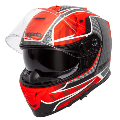 Spada SP1 Raptor Matt Red Grey Helmet