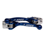 Apico Set Of Braktec Flexi Levers For Gas Gas EC/EC-F250-350 2021-2023, Husqvarna TE/FE 150-501 2022-2023 Blue