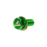 Apico Magnetic Sump Drain Bolt M10 X 22mm X 1.5 For Kawasaki KXF450 2006-2015, KLX450R 2008-2015 Green