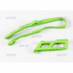 UFO Chain Guide & Chain Slider Kit For Kawasaki KXF250 2017-2020 Green