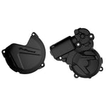 Polisport Clutch & Ignition Cover Protectors For KTM EXC 250/300 2013-2016, TE 250/300 2014-2016 Black