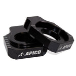 Apico Rear Axle Blocks For KTM SX/SXF 125-450 2023, Husqvarna TC/FC 125-450 2023, Gas Gas MC 250/450F Factory Edition 2023 Black