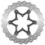 SBS Stainless Steel Front Brake Disc For TM MX 125 2003 - Black/Silver