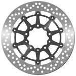 SBS Stainless Steel Front Brake Disc For Kawasaki ER-6F 650 2006-2008 - Black/Silver