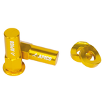 Apico Aluminium Rim Lock Nut & Washer Set Yellow