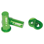 Apico Aluminium Rim Lock Nut & Washer Set Green