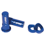 Apico Aluminium Rim Lock Nut & Washer Set Blue